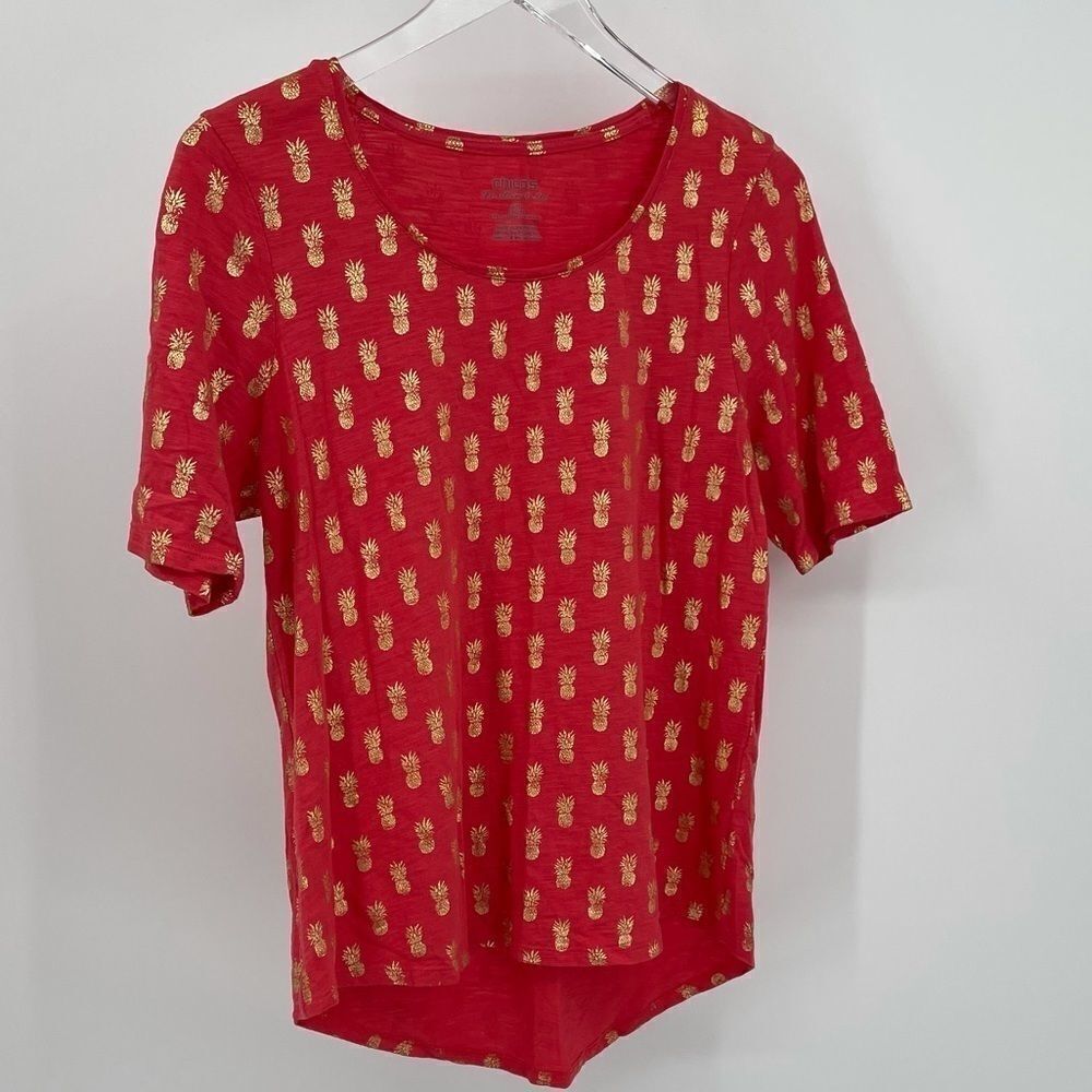 CHICIO’S ULTIMATE TEE W/ PINEAPPLES SIZE MEDIUM/8
